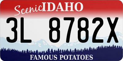 ID license plate 3L8782X