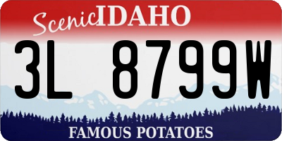 ID license plate 3L8799W