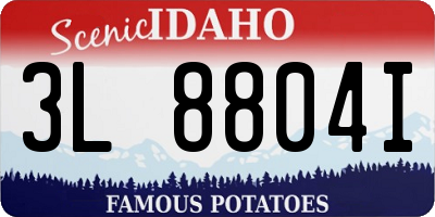 ID license plate 3L8804I
