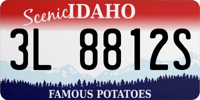 ID license plate 3L8812S