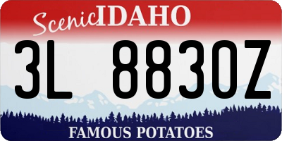 ID license plate 3L8830Z