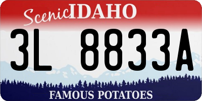 ID license plate 3L8833A