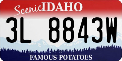 ID license plate 3L8843W