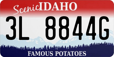 ID license plate 3L8844G