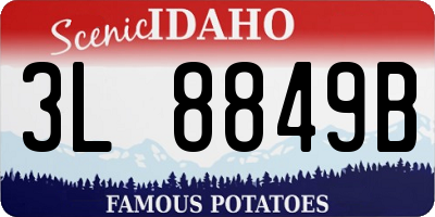ID license plate 3L8849B