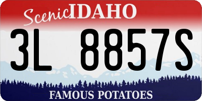 ID license plate 3L8857S