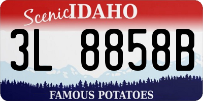 ID license plate 3L8858B