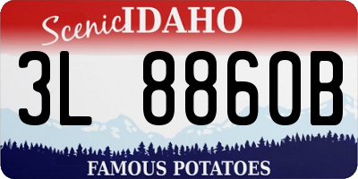 ID license plate 3L8860B