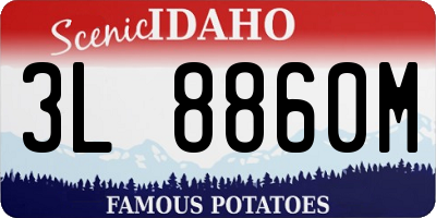ID license plate 3L8860M