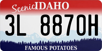 ID license plate 3L8870H