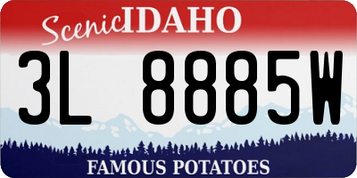 ID license plate 3L8885W