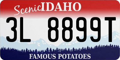 ID license plate 3L8899T