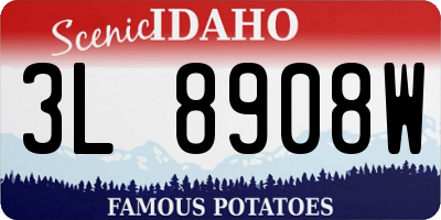 ID license plate 3L8908W