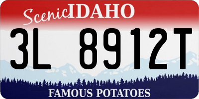 ID license plate 3L8912T