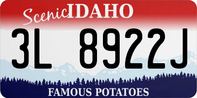 ID license plate 3L8922J