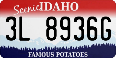 ID license plate 3L8936G