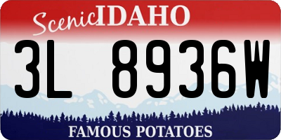 ID license plate 3L8936W