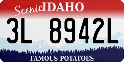 ID license plate 3L8942L