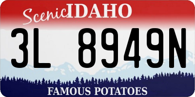 ID license plate 3L8949N