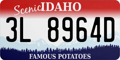 ID license plate 3L8964D