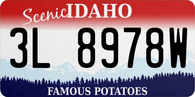 ID license plate 3L8978W