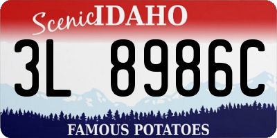 ID license plate 3L8986C