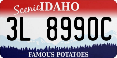 ID license plate 3L8990C