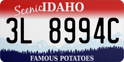 ID license plate 3L8994C
