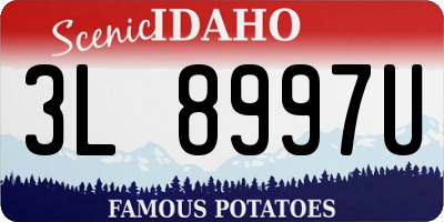 ID license plate 3L8997U