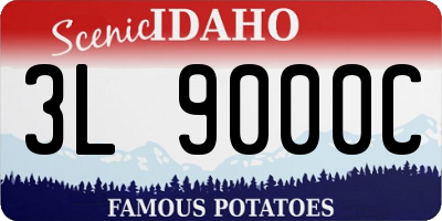 ID license plate 3L9000C