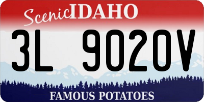 ID license plate 3L9020V