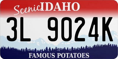ID license plate 3L9024K