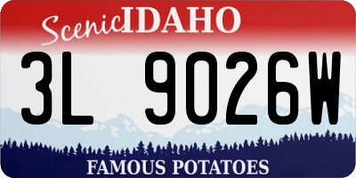 ID license plate 3L9026W