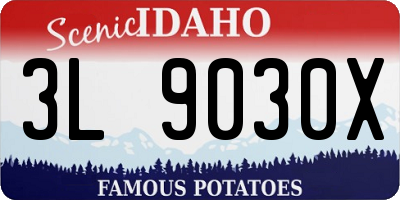 ID license plate 3L9030X