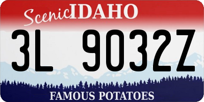 ID license plate 3L9032Z