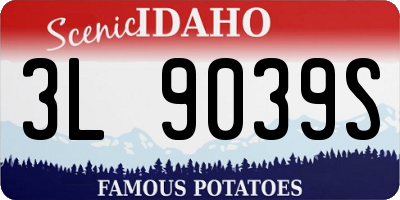 ID license plate 3L9039S