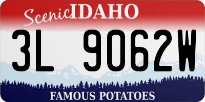 ID license plate 3L9062W