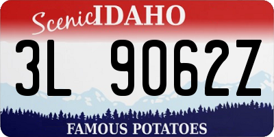 ID license plate 3L9062Z