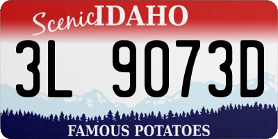 ID license plate 3L9073D