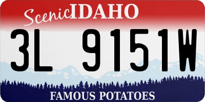 ID license plate 3L9151W