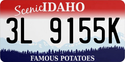 ID license plate 3L9155K