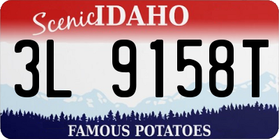 ID license plate 3L9158T