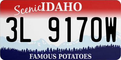 ID license plate 3L9170W