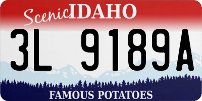 ID license plate 3L9189A