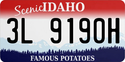 ID license plate 3L9190H