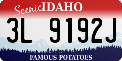 ID license plate 3L9192J