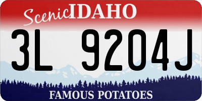 ID license plate 3L9204J