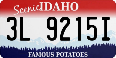 ID license plate 3L9215I