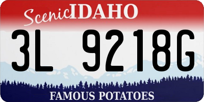 ID license plate 3L9218G