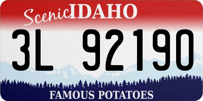 ID license plate 3L9219O